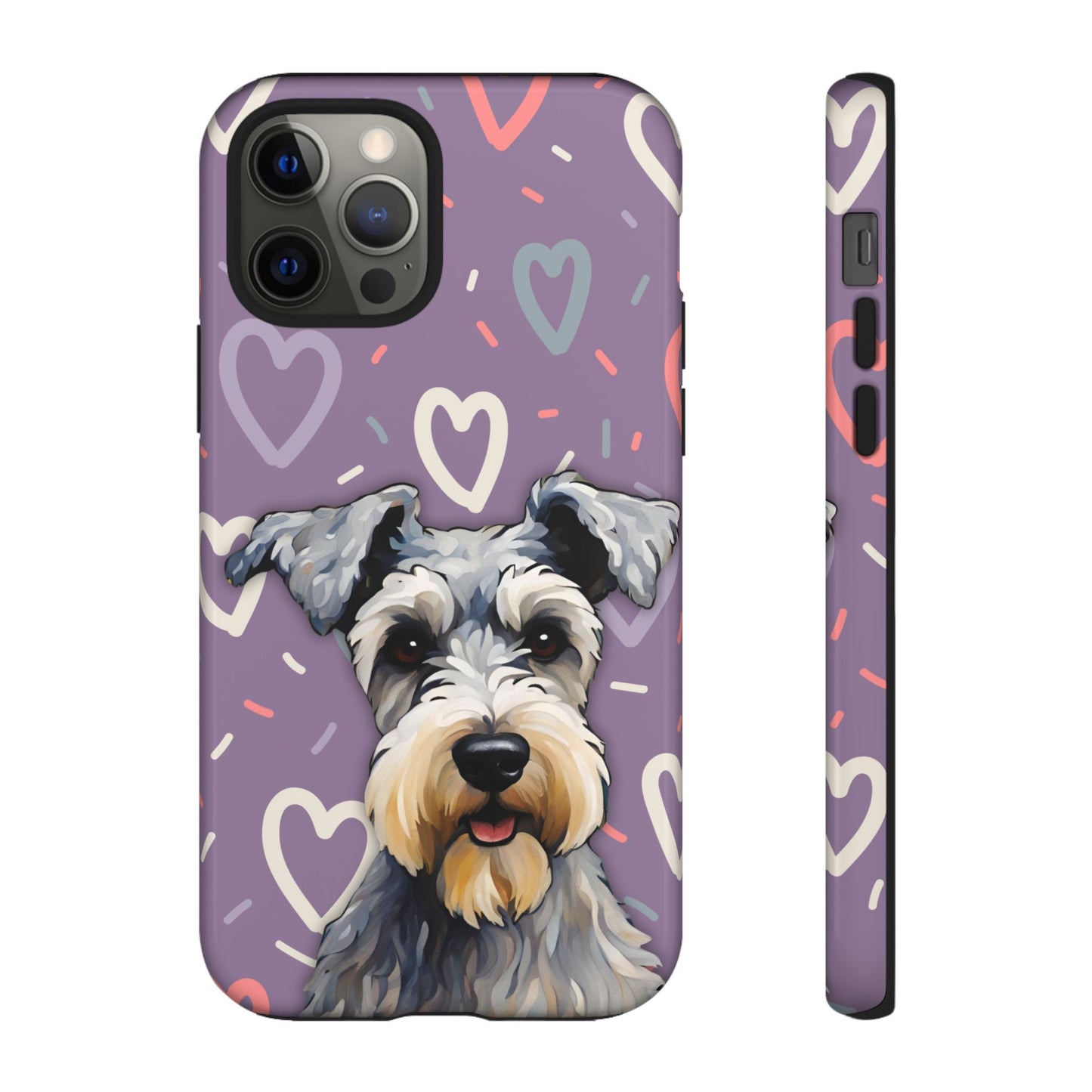 Miniature Schnauzer Love iPhone Samsung Galaxy Google Pixel Glossy Tough Case