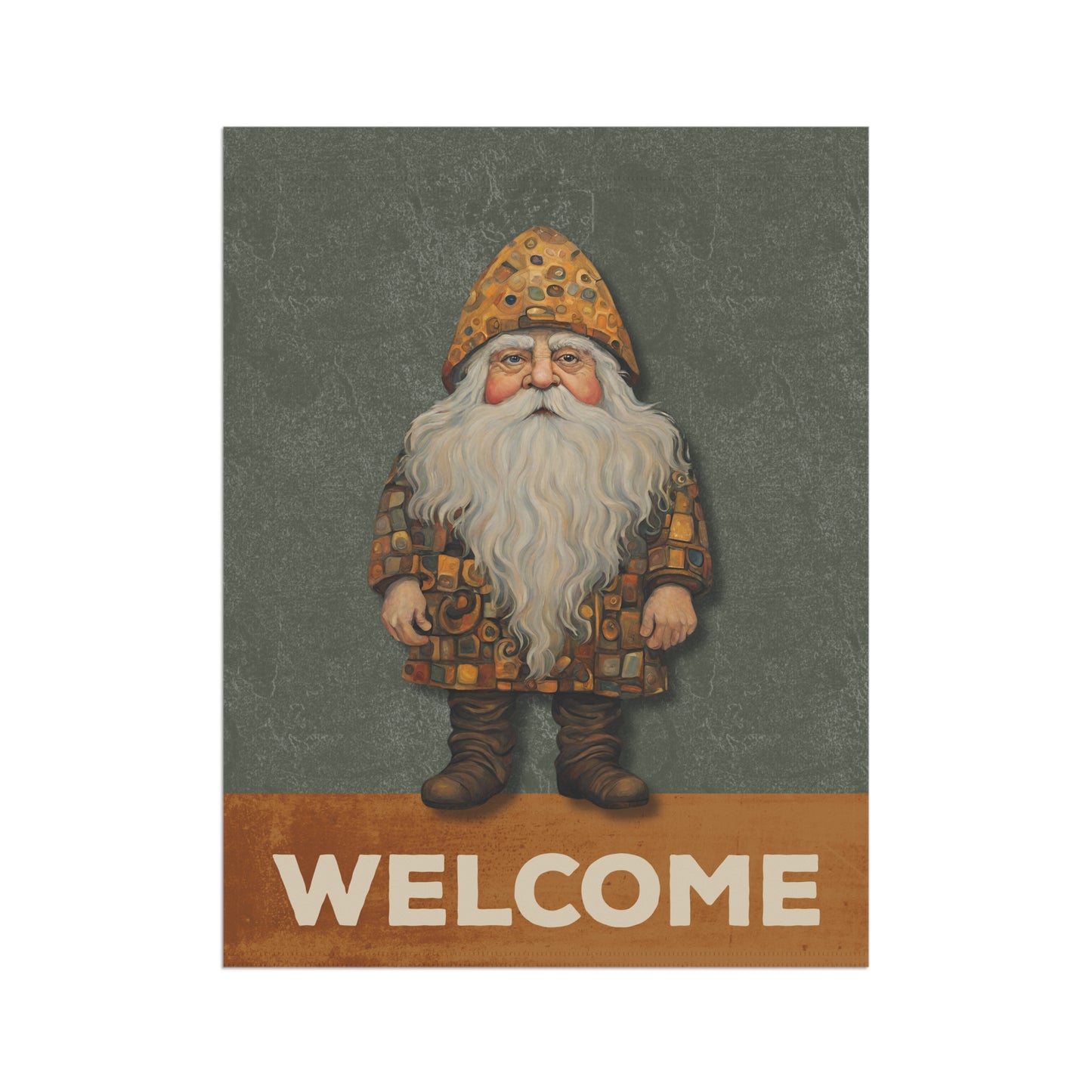 Gnome Welcome 2-Sided Garden & House Flag/Banner