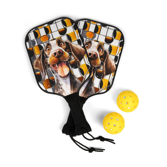 Crazy German Shorthaired Pointer Pickleball Kit