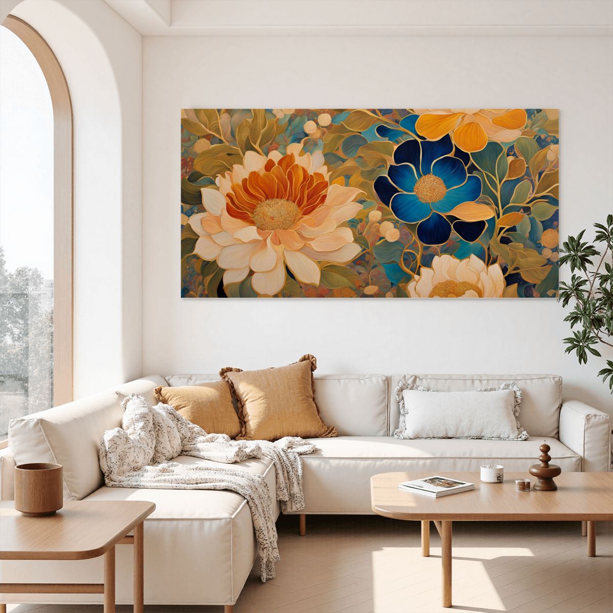 60" x 30" Printed Canvas Fabric Wall Art - No Frame (Made in USA)