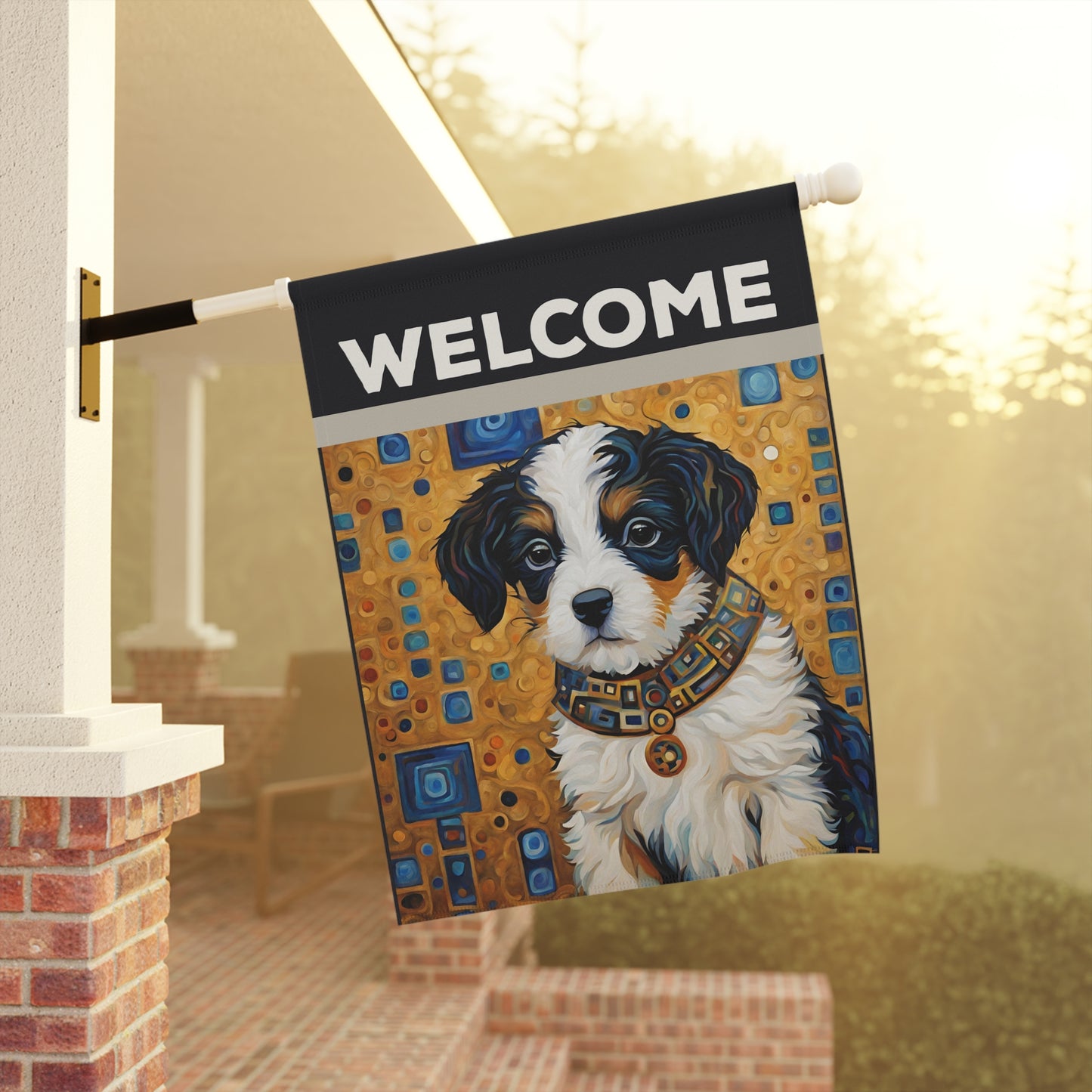 Roy Welcome 2-Sided Garden & House Flag/Banner