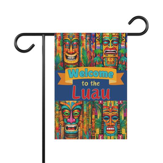 Tiki Welcome to the Luau 2-Sided Garden & House Flag/Banner