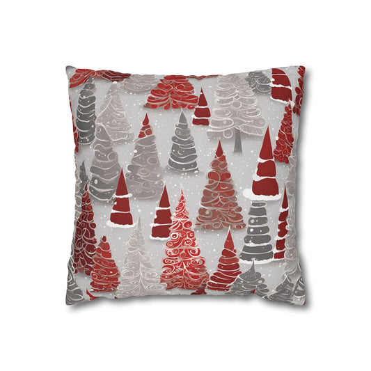 Red-y for Christmas Square Poly Canvas Pillowcase