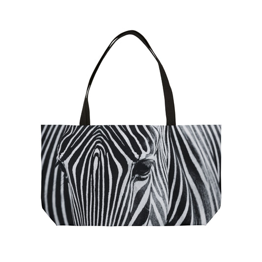 Zebra Closeup Wildlife Zoo Oversize Picnic Weekender Tote Bag