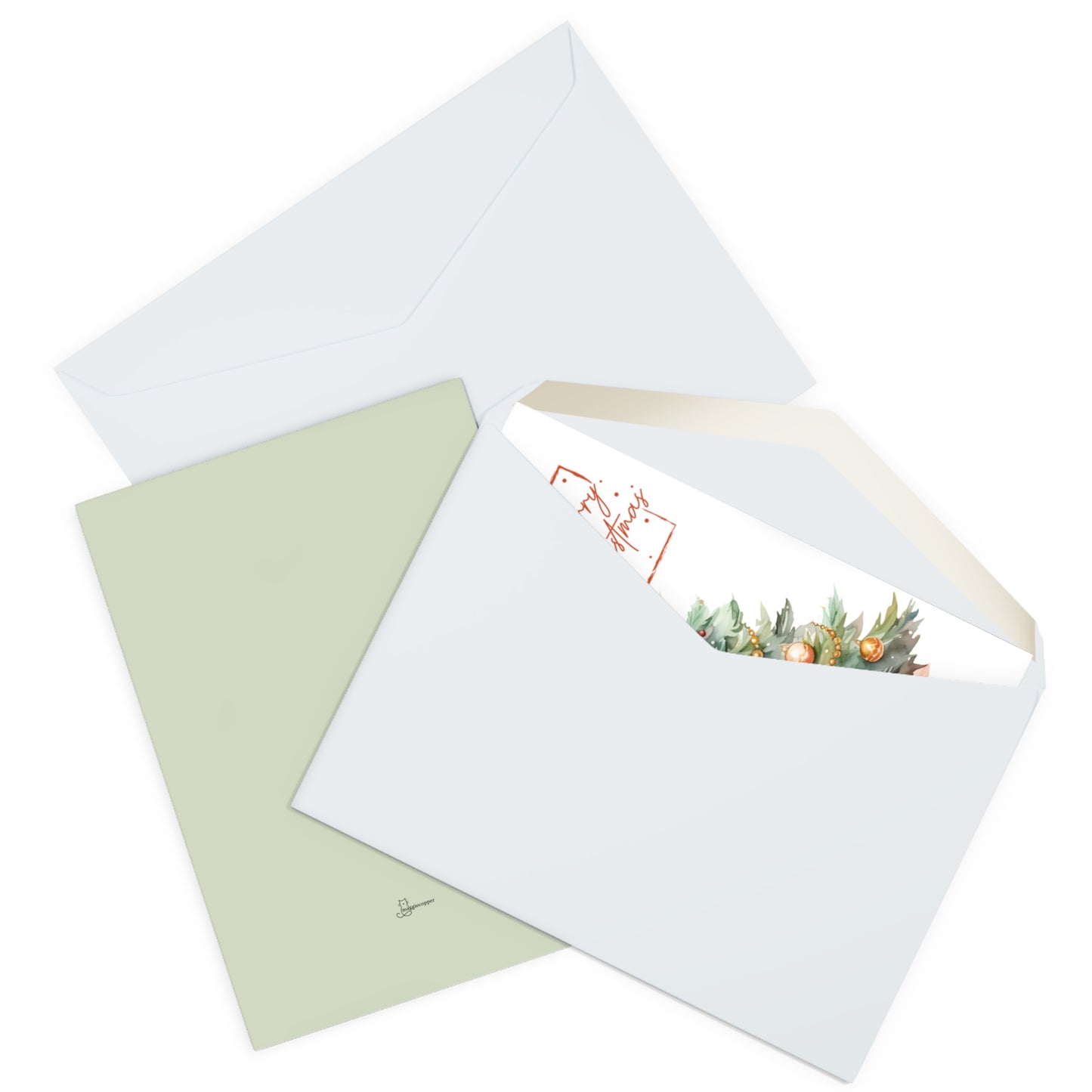 Shetland Sheepdog Merry Christmas Tree Cards (5 Pack Blank Inside)