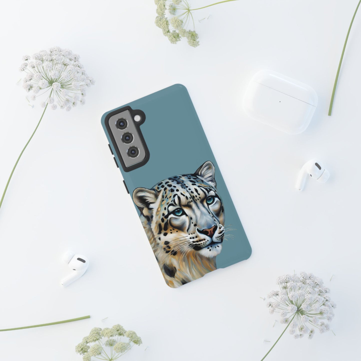 Snow Leopard iPhone Samsung Galaxy Google Pixel Tough Cases