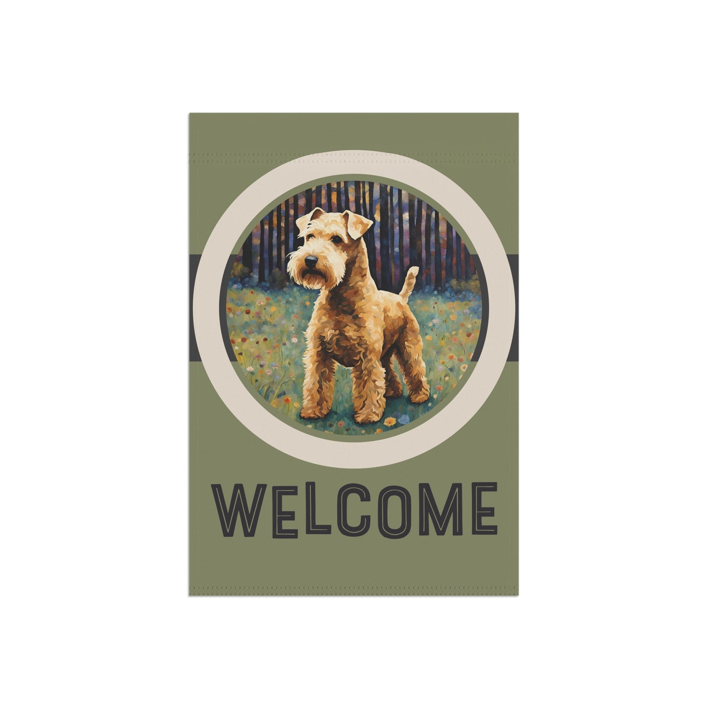 Lakeland Terrier Welcome 2-Sided Garden & House Flag/Banner