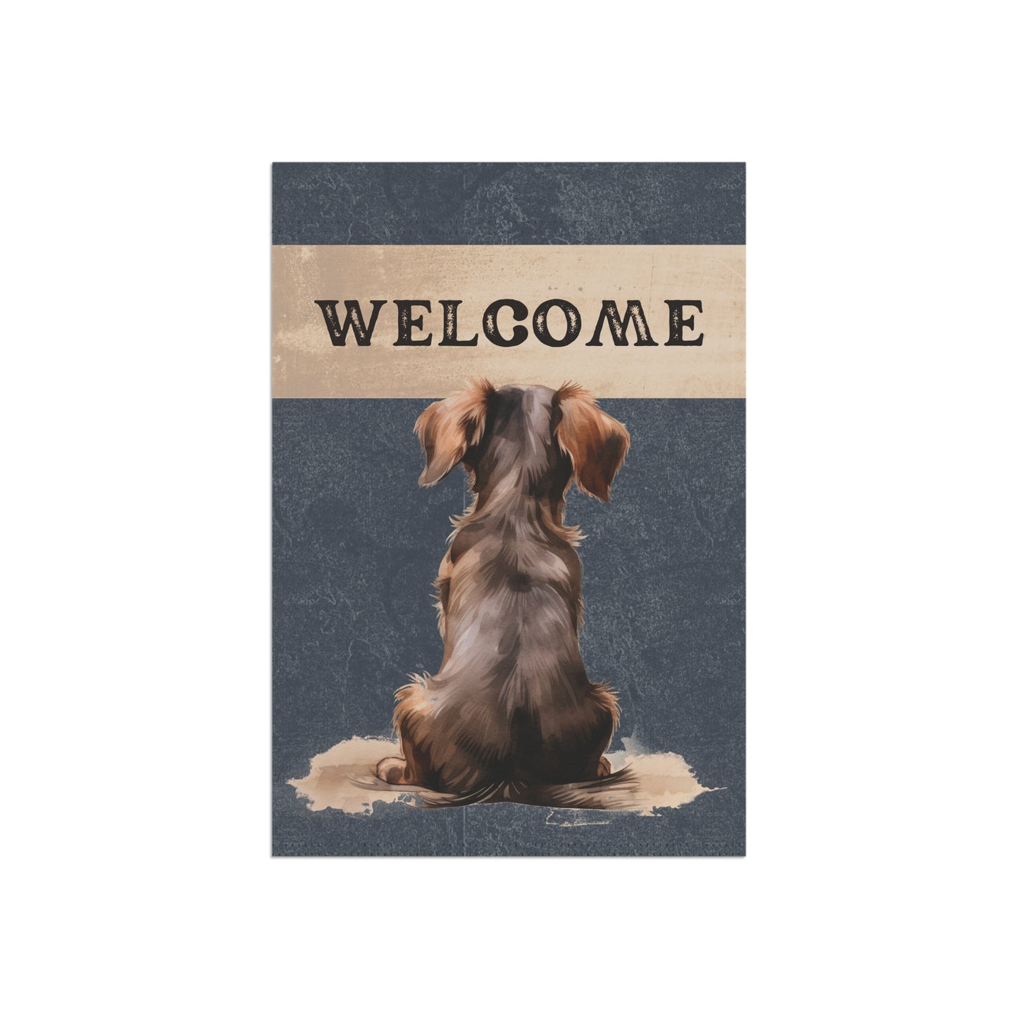 Dachshund Welcome 2-Sided Garden & House Flag/Banner