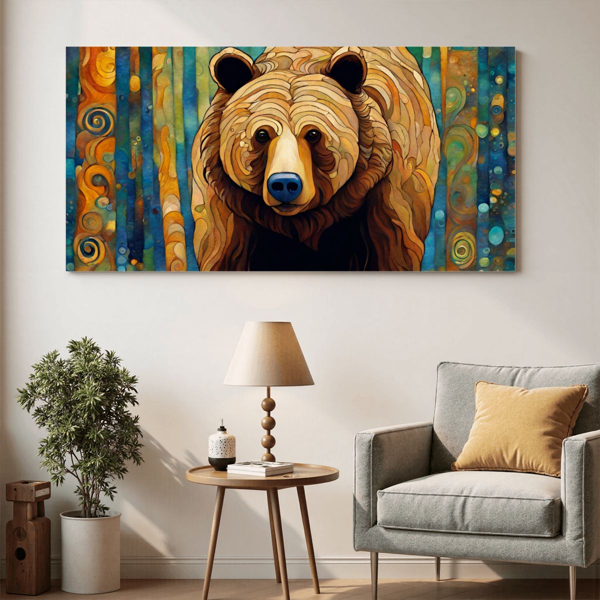 60" x 30" Printed Canvas Fabric Wall Art - No Frame (Made in USA)