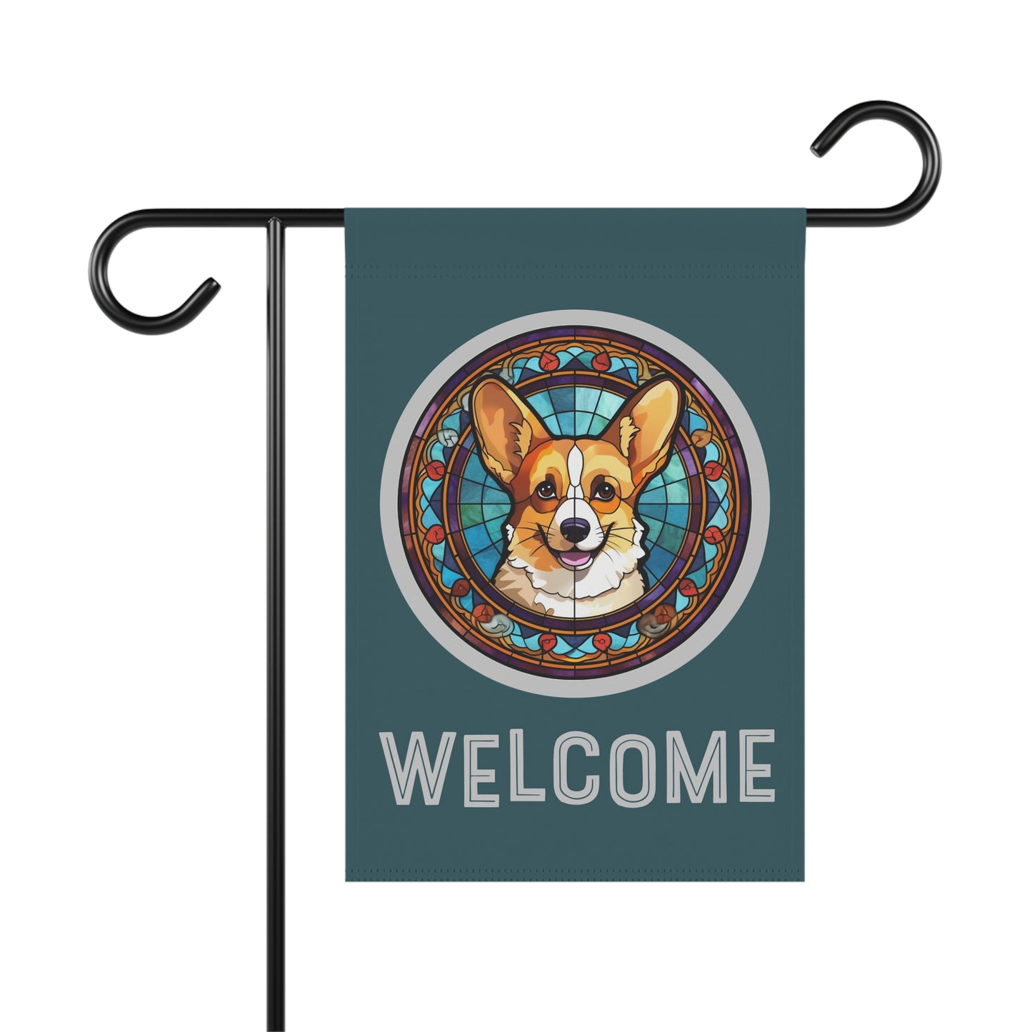 Corgi Welcome 2-Sided Garden & House Flag/Banner