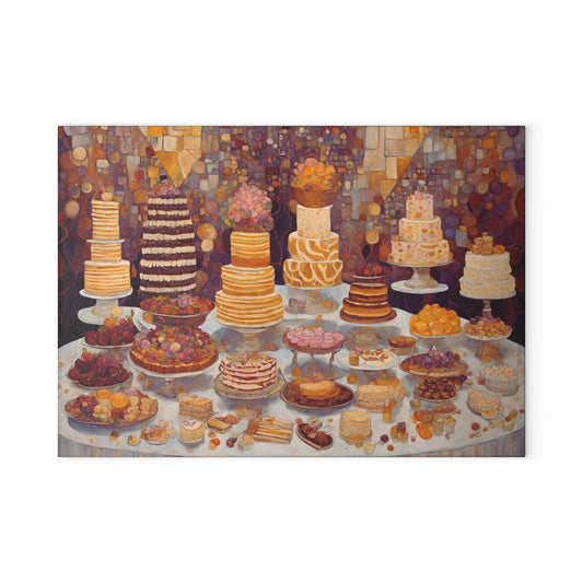 Desserts A Plenty Tempered Glass Cutting Board