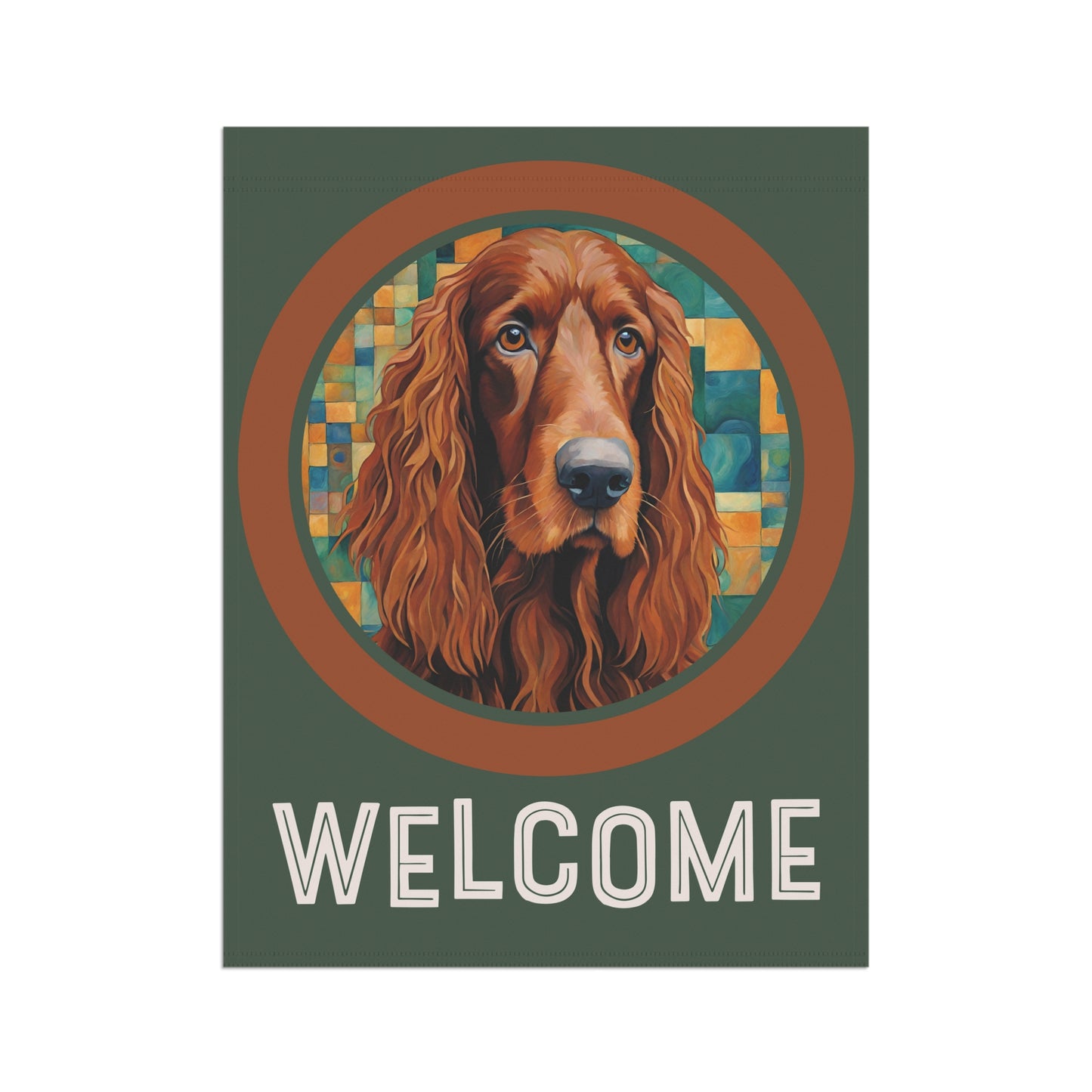 Irish Setter Welcome 2-Sided Garden & House Flag/Banner