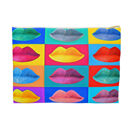 Pop Art Lips Accessory Pouch