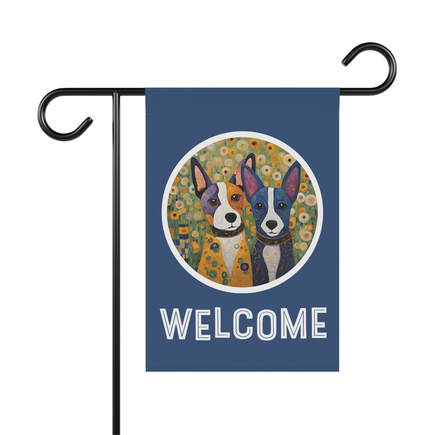 Booter & Hallie Welcome 2-Sided Garden & House Flag/Banner