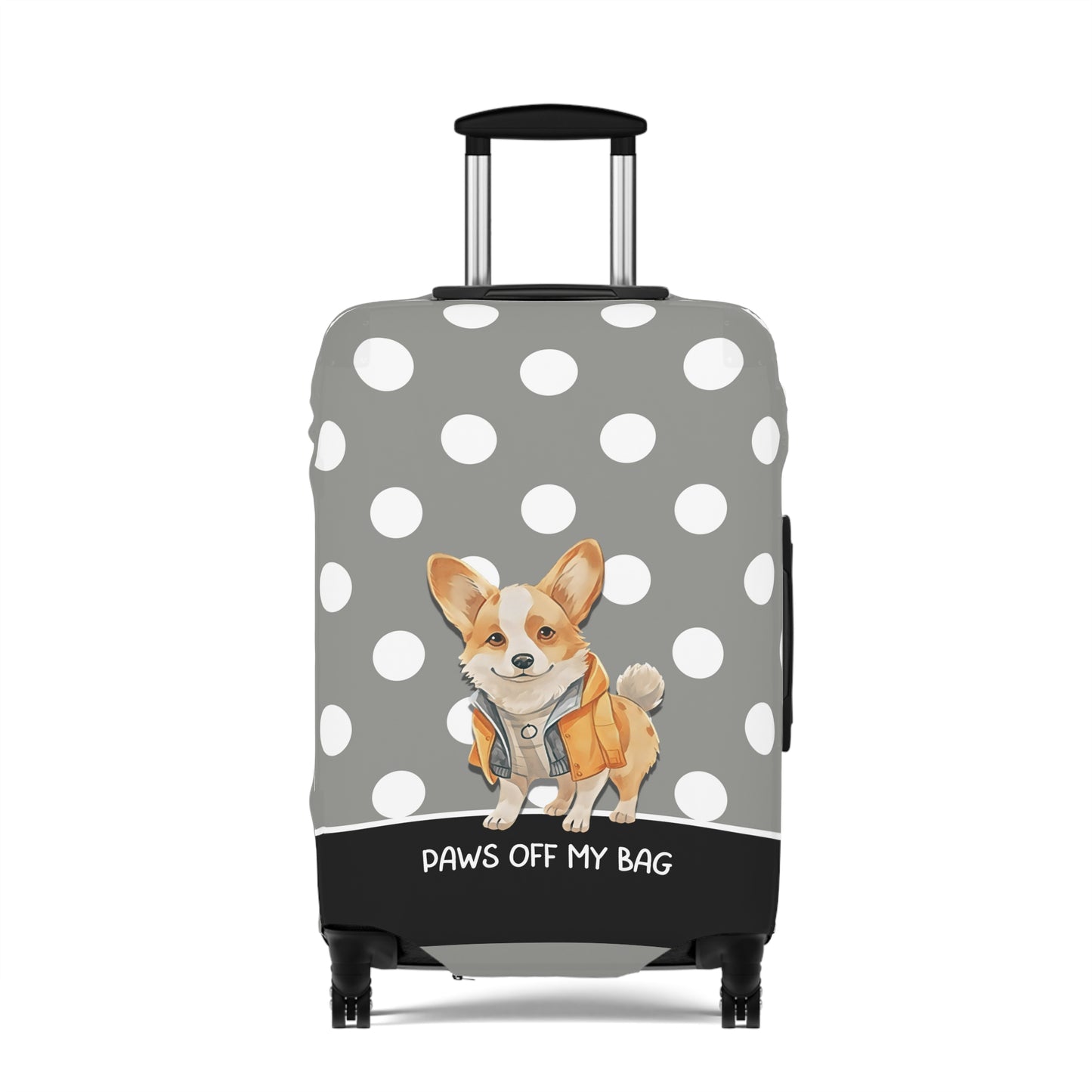 Corgi In Jacket Paws Off My Bag Luggage Cover