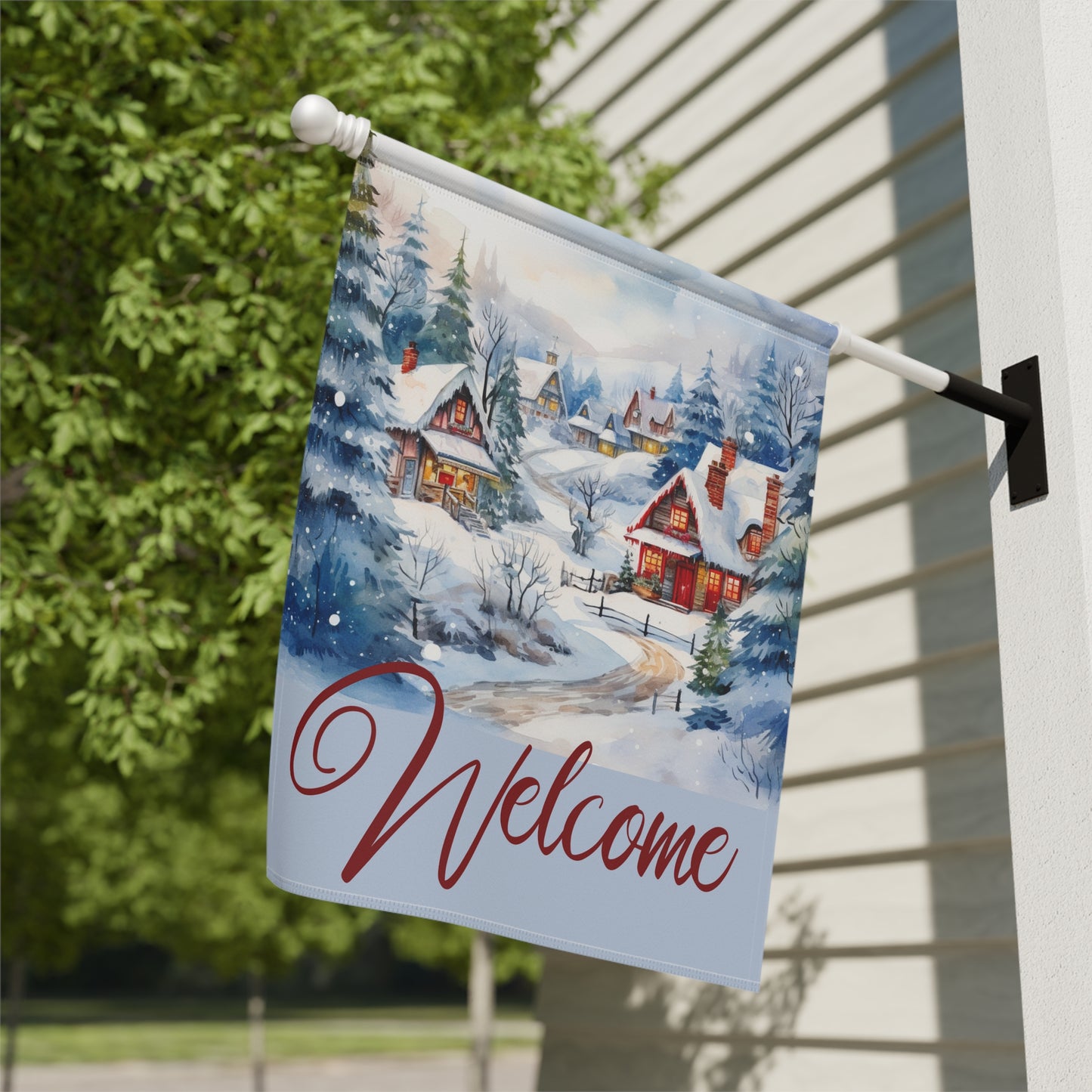 Holiday Home Welcome 2-Sided Garden & House Flag/Banner