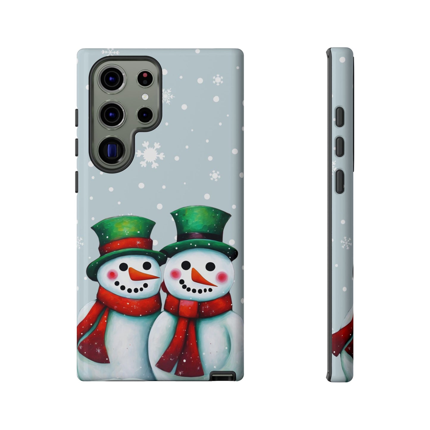 Snowman Couple iPhone Samsung Galaxy Google Pixel Tough Cases