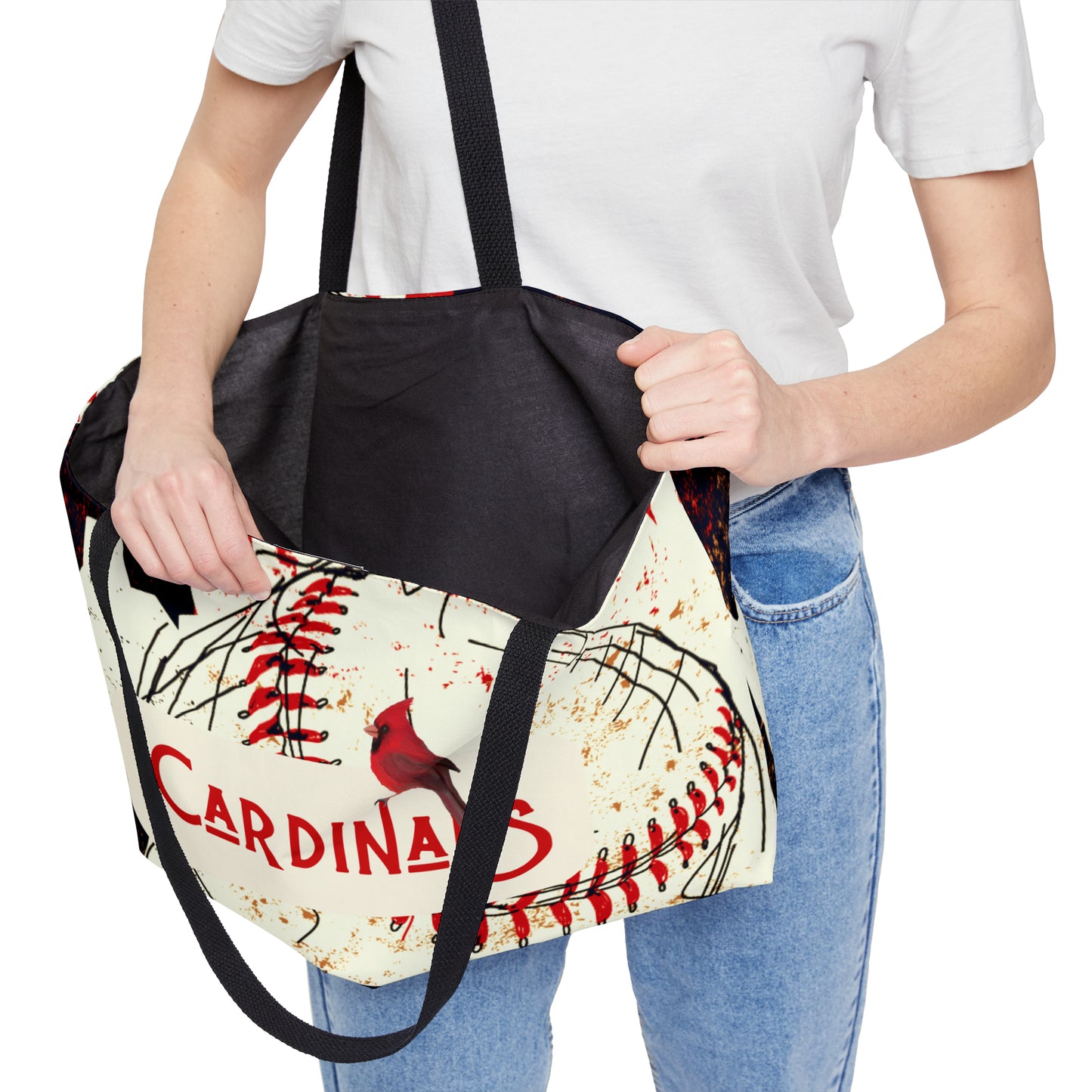 Cardinals Baseball Grunge Weekender Tote Bag