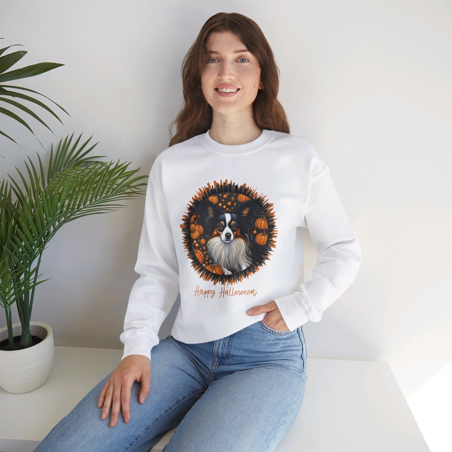 Papillon Halloween Unisex Heavy Blend™ Crewneck Sweatshirt