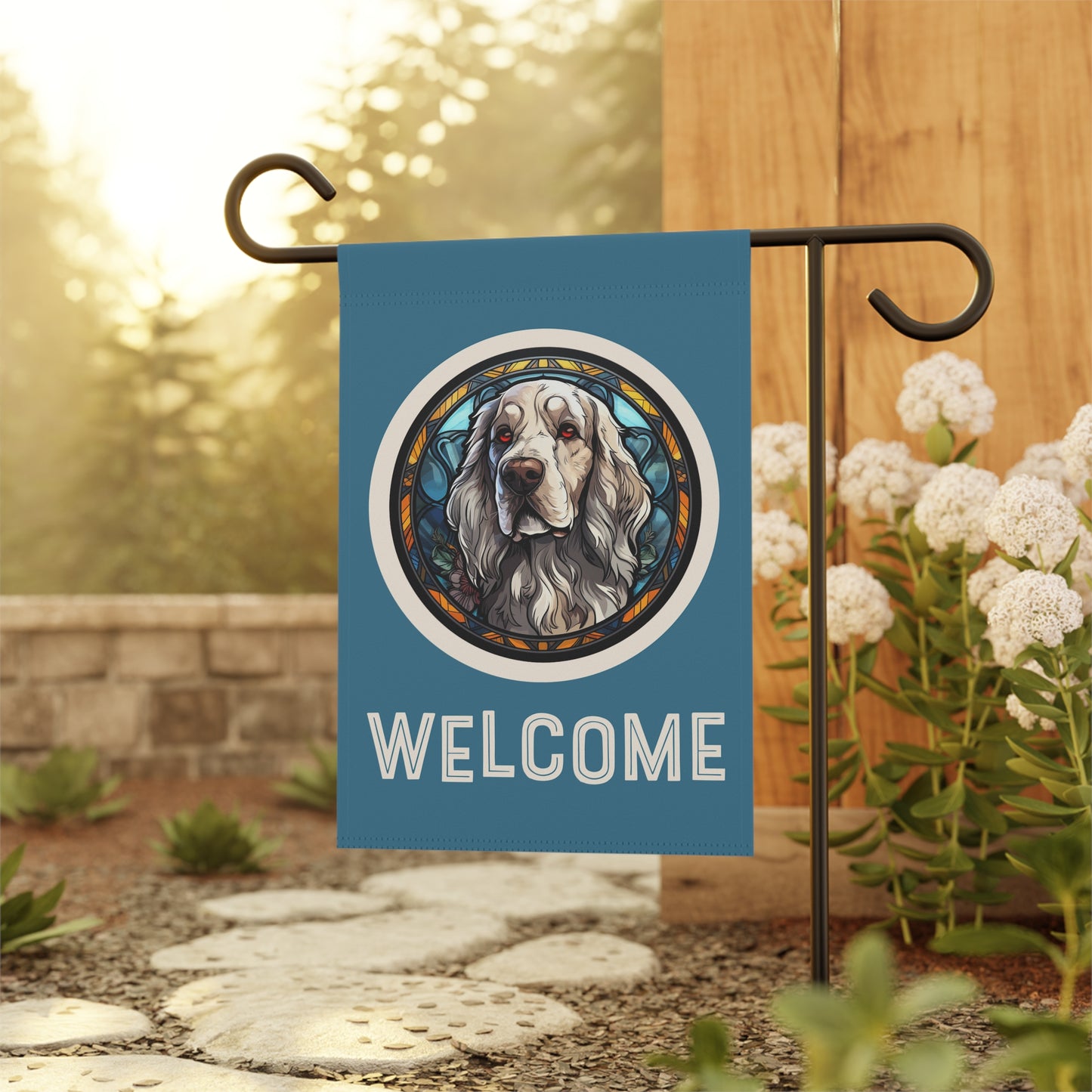 English Setter Welcome 2-Sided Garden & House Flag/Banner