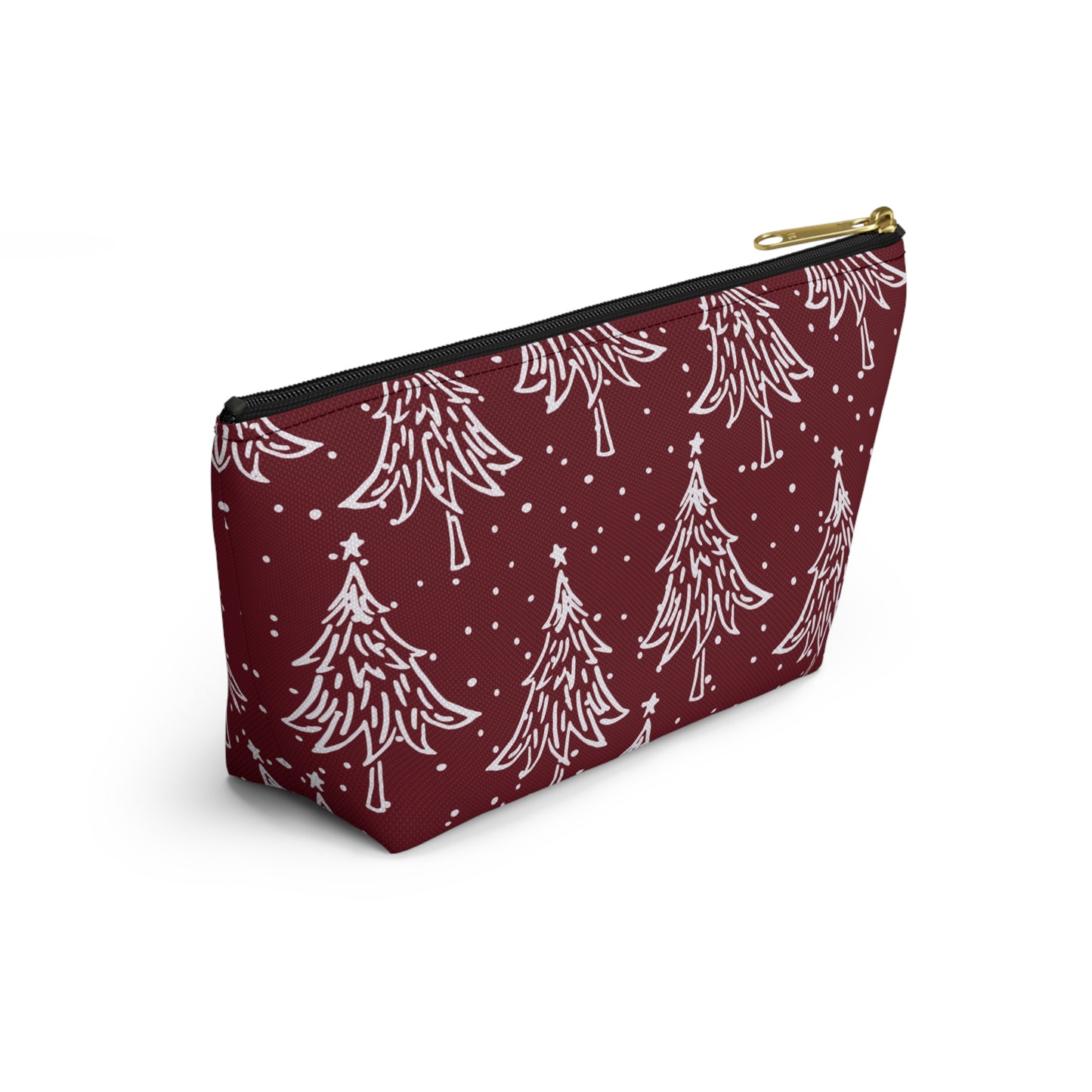 Christmas Trees for All Red Accessory Pouch w T-bottom