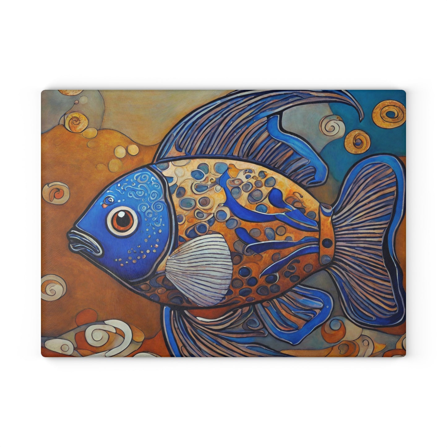 Just Keep Swimming Tempered Glass Cutting Board