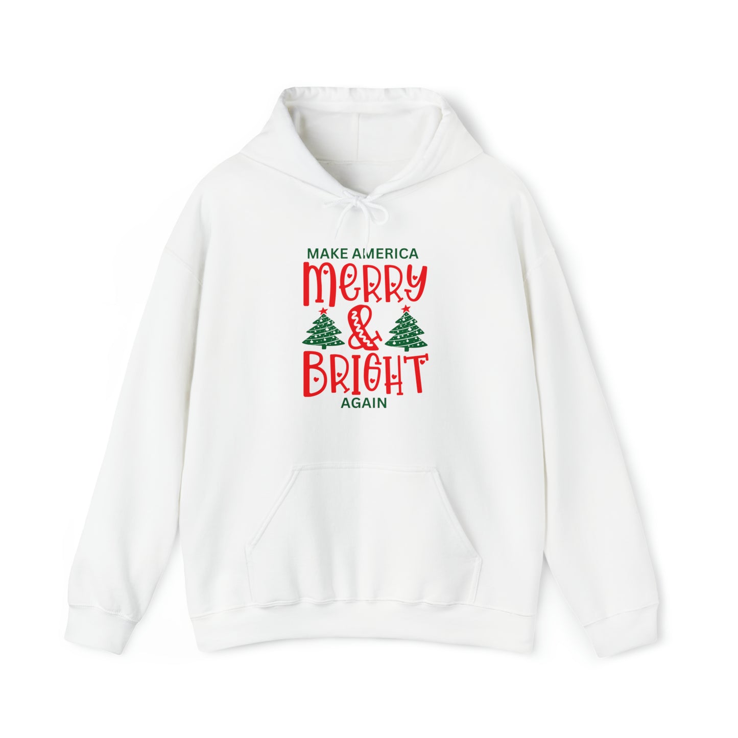 Happy Hearts Make America Merry & Bright Again Unisex Heavy Blend™ Hooded Sweatshirt