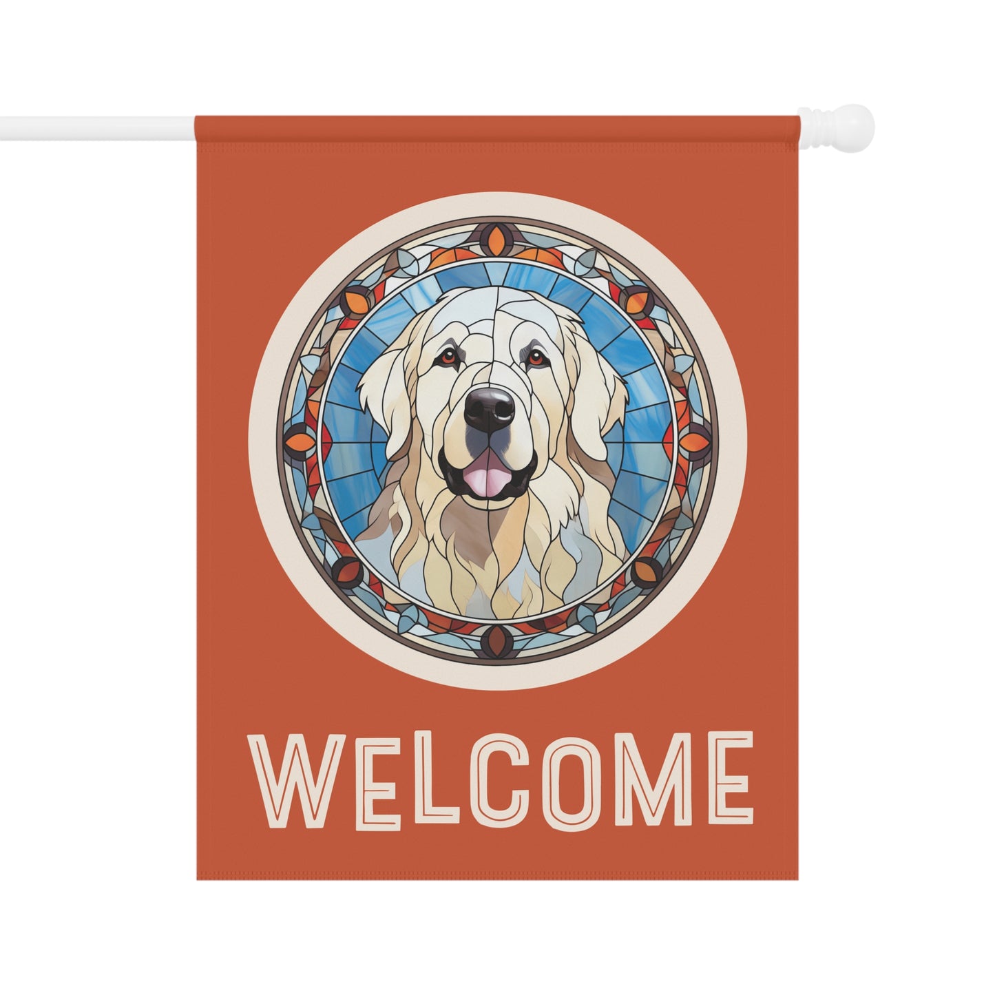 Great Pyrenees Welcome 2-Sided Garden & House Flag/Banner