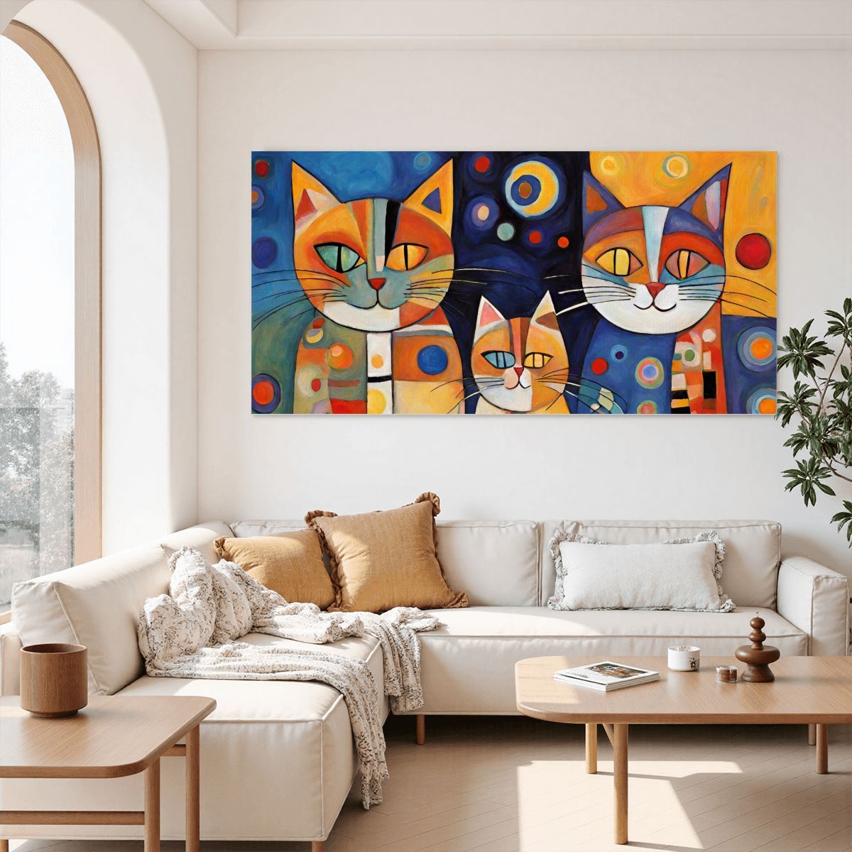 60" x 30" Printed Canvas Fabric Wall Art - No Frame (Made in USA)