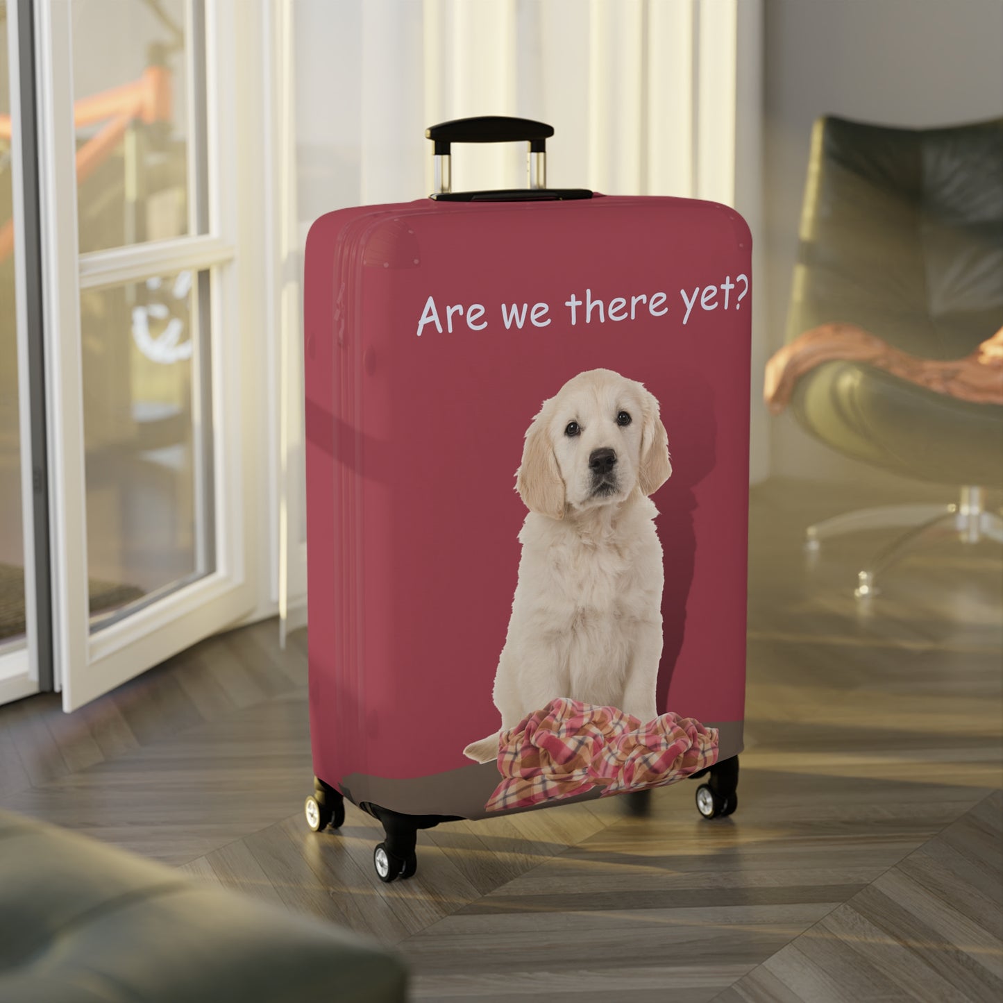 Golden Retriever Are We There yet? Luggage Cover