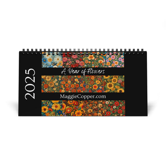 A Year of Flowers 2025 Desktop Calendar