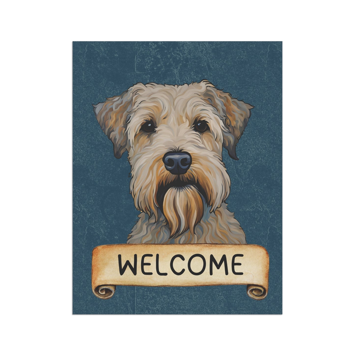 Wheaten Terrier Welcome 2-Sided Garden & House Flag/Banner