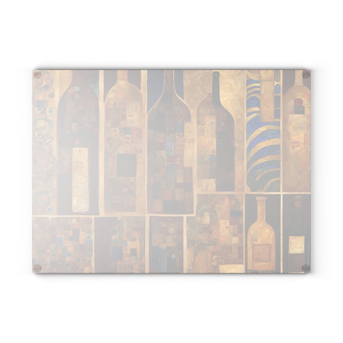 Shelf Life Abstract Art Tempered Glass Cutting Board