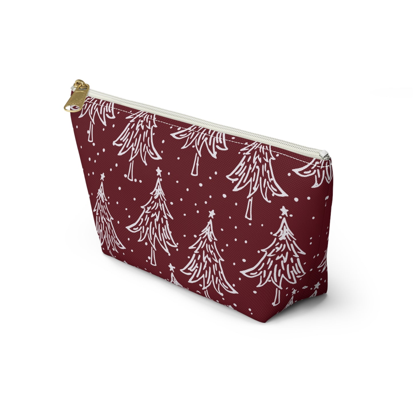 Christmas Trees for All Red Accessory Pouch w T-bottom