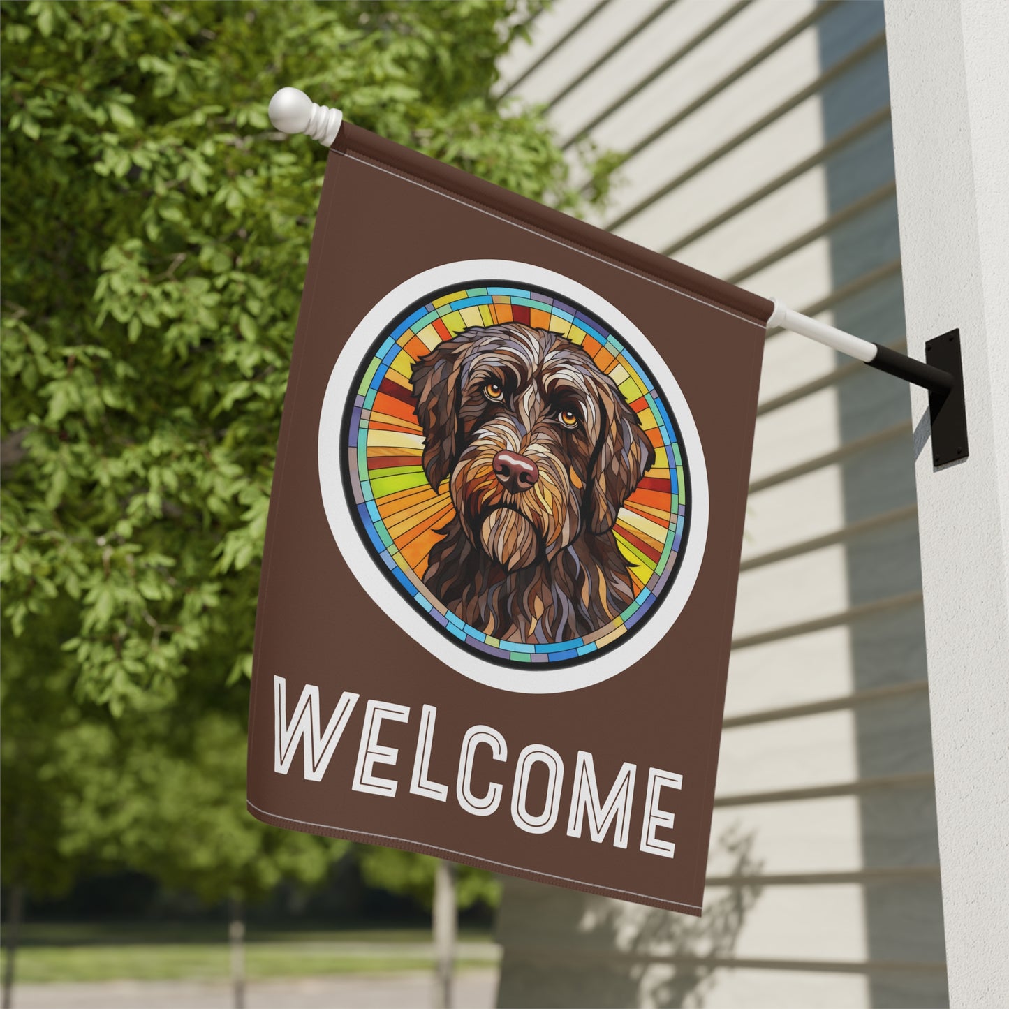 Griffon Welcome 2-Sided Garden & House Flag/Banner