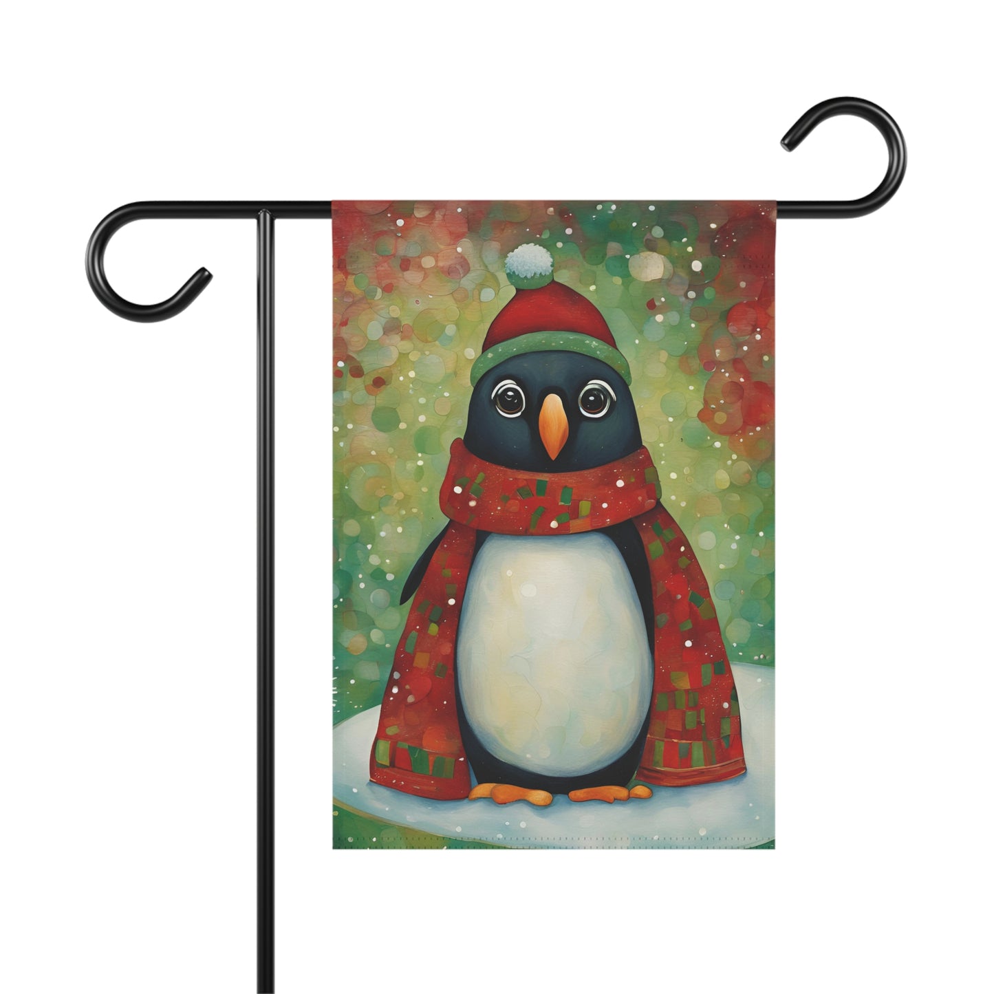 Christmas Penguin 2-Sided Garden & House Flag/Banner