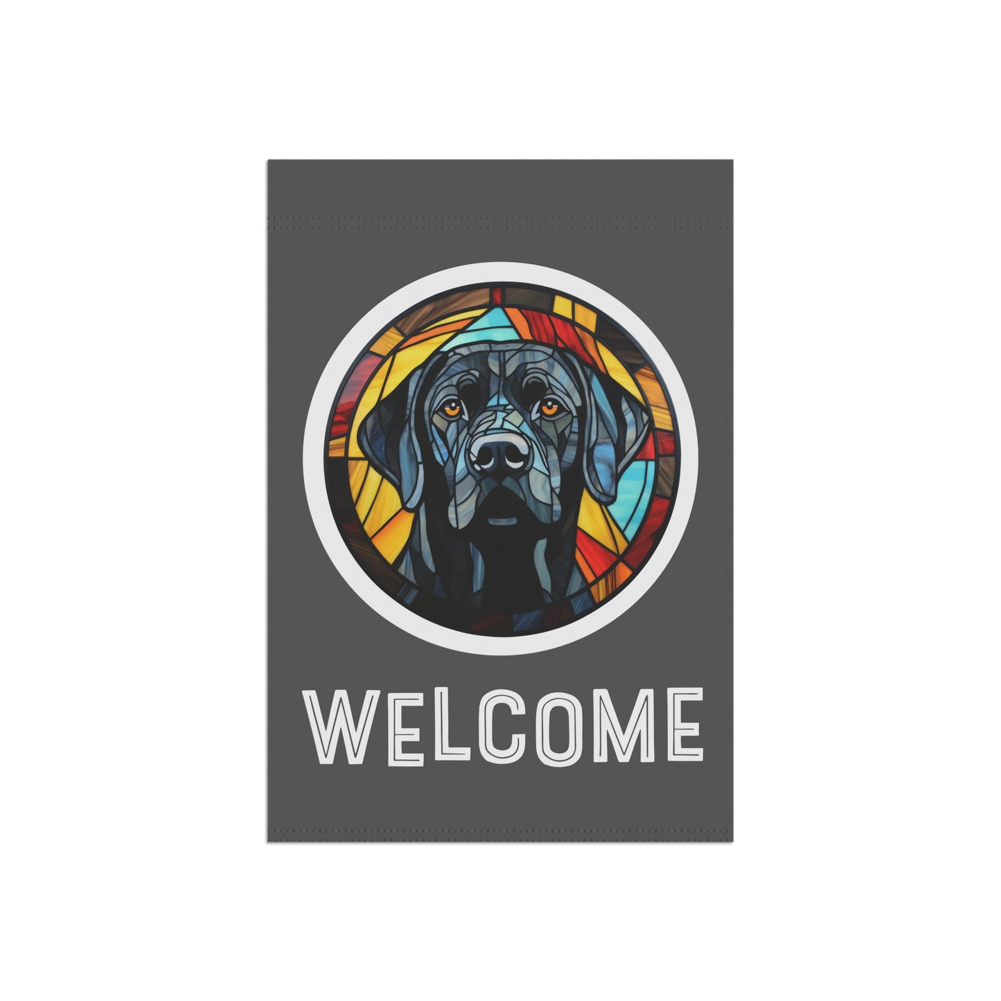 Black Labrador Welcome 2-Sided Garden & House Flag/Banner