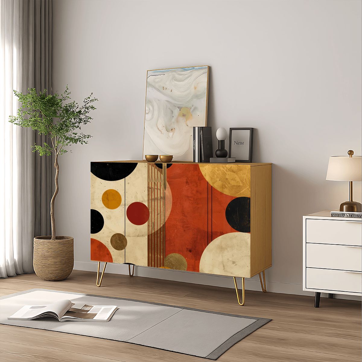 Modern Wooden Storage Cabinet (Made in USA)