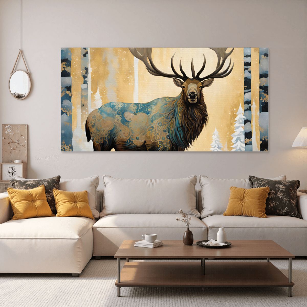 60" x 30" Printed Canvas Fabric Wall Art - No Frame (Made in USA)