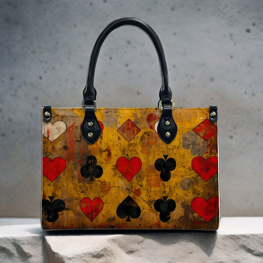 Grunge Poker Women's PU Leather Shoulder Handbag