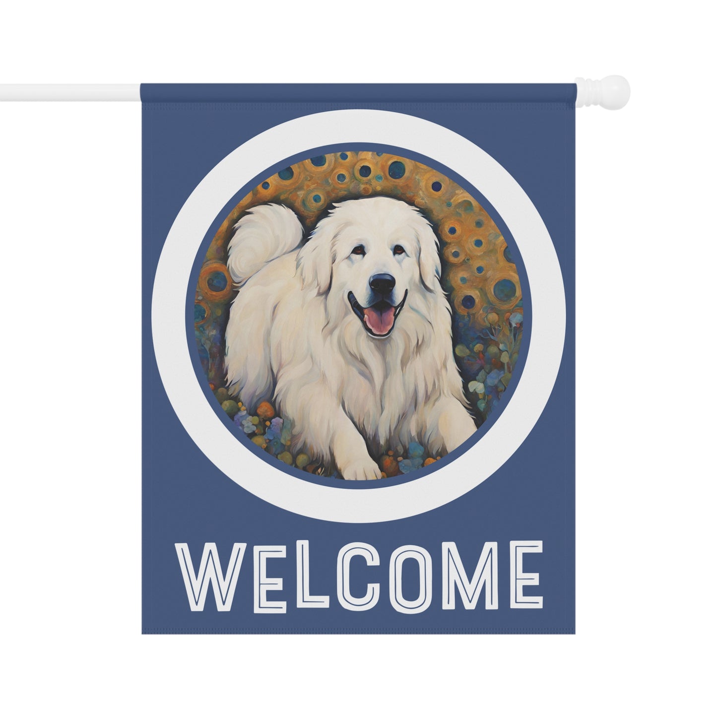 Great Pyrenees Welcome 2-Sided Garden & House Flag/Banner