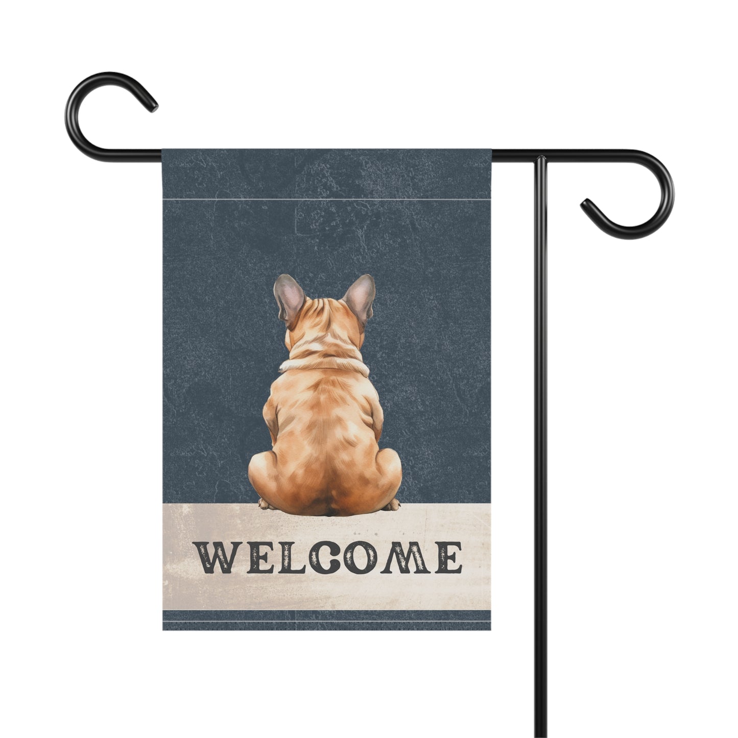 French Bulldog Welcome 2-Sided Garden & House Flag/Banner