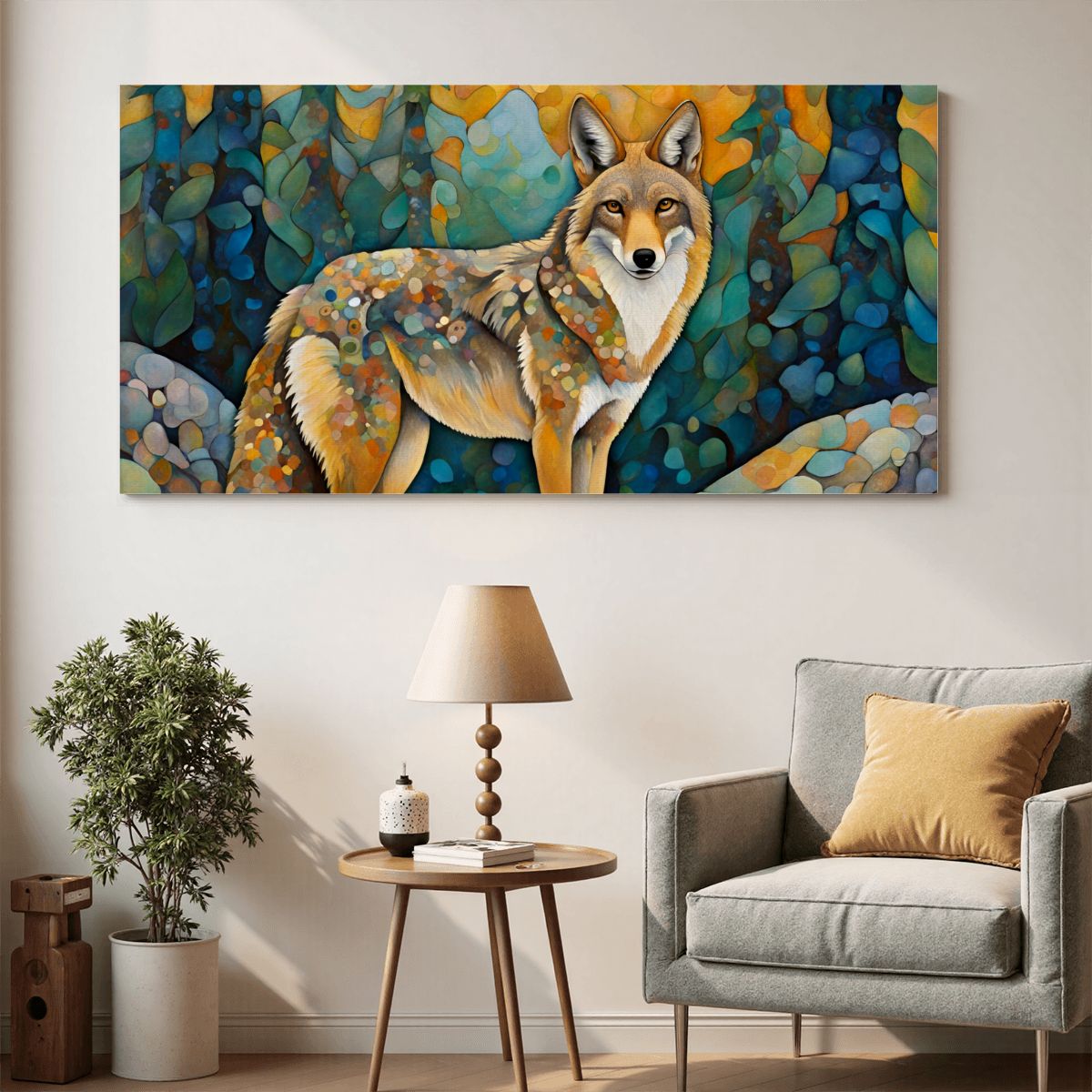 60" x 30" Printed Canvas Fabric Wall Art - No Frame (Made in USA)