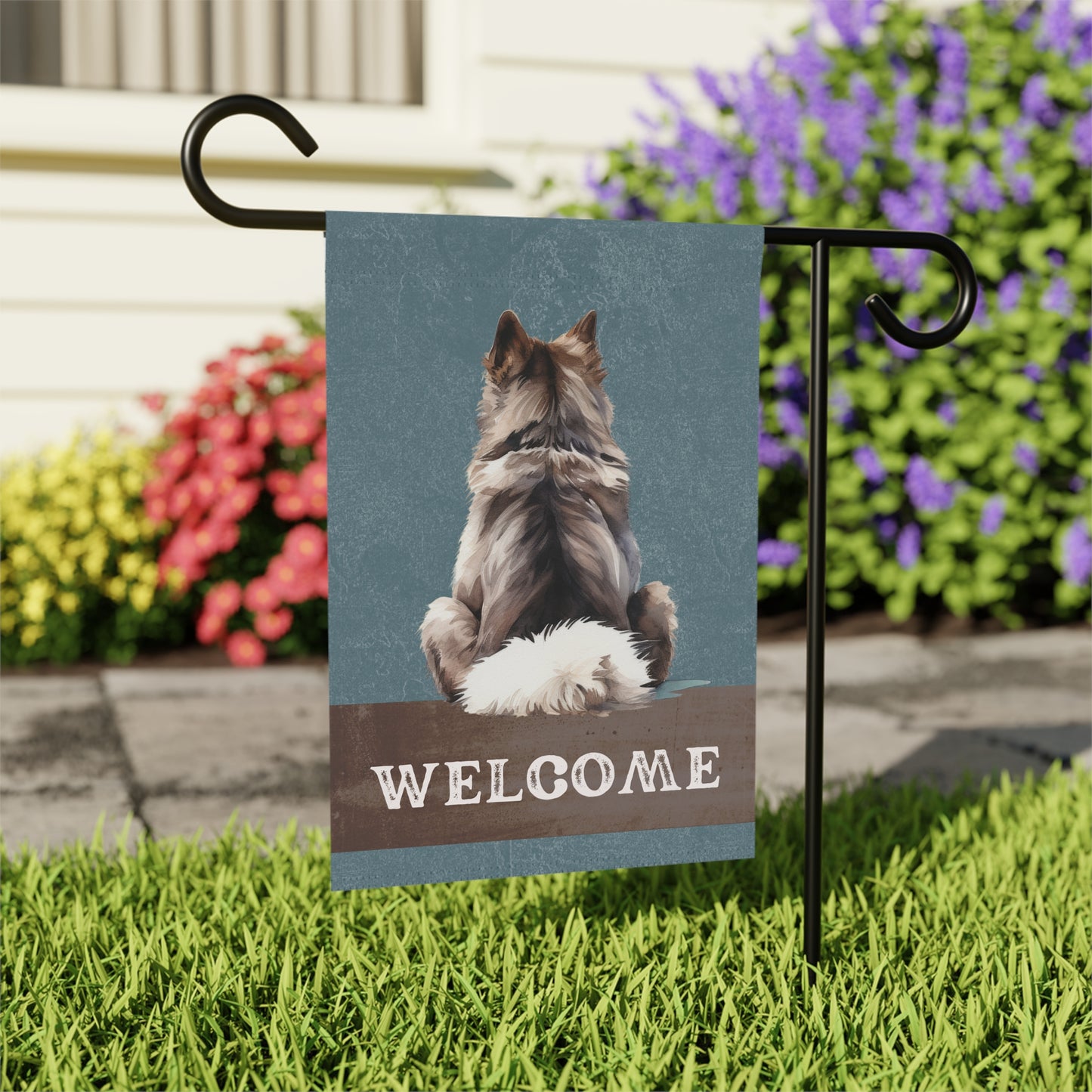 Siberian Husky Welcome 2-Sided Garden & House Flag/Banner