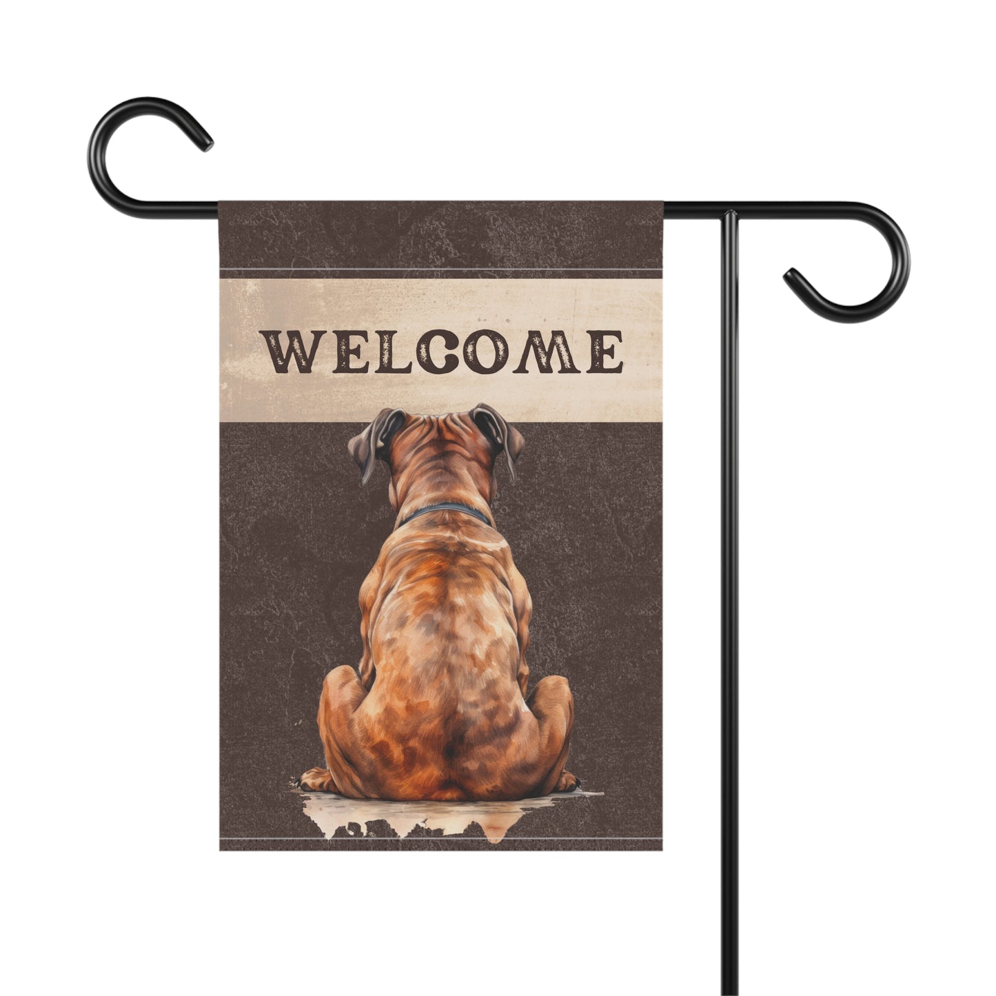 Boxer Welcome 2-Sided Garden & House Flag/Banner