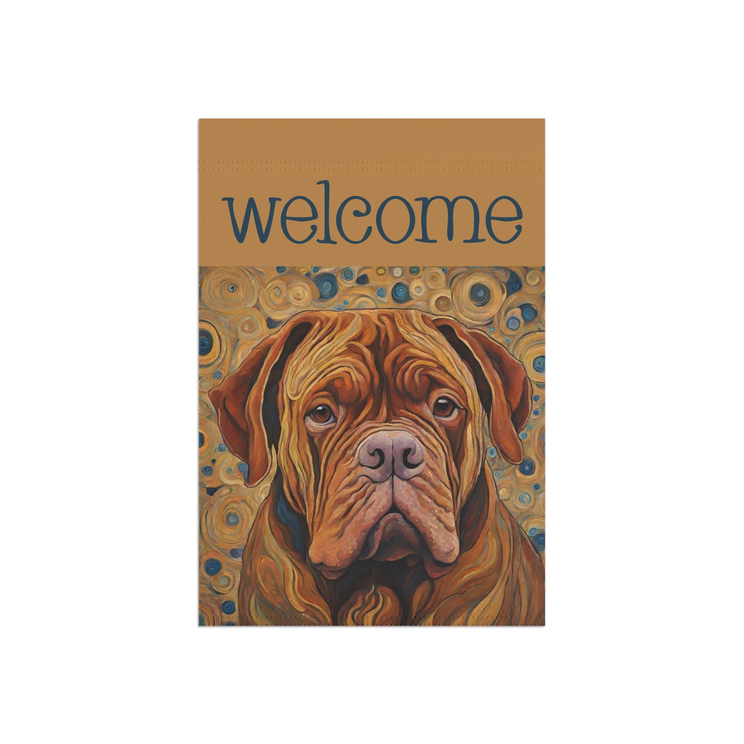 Dogue De Bordeaux Welcome 2-Sided Garden & House Flag/Banner