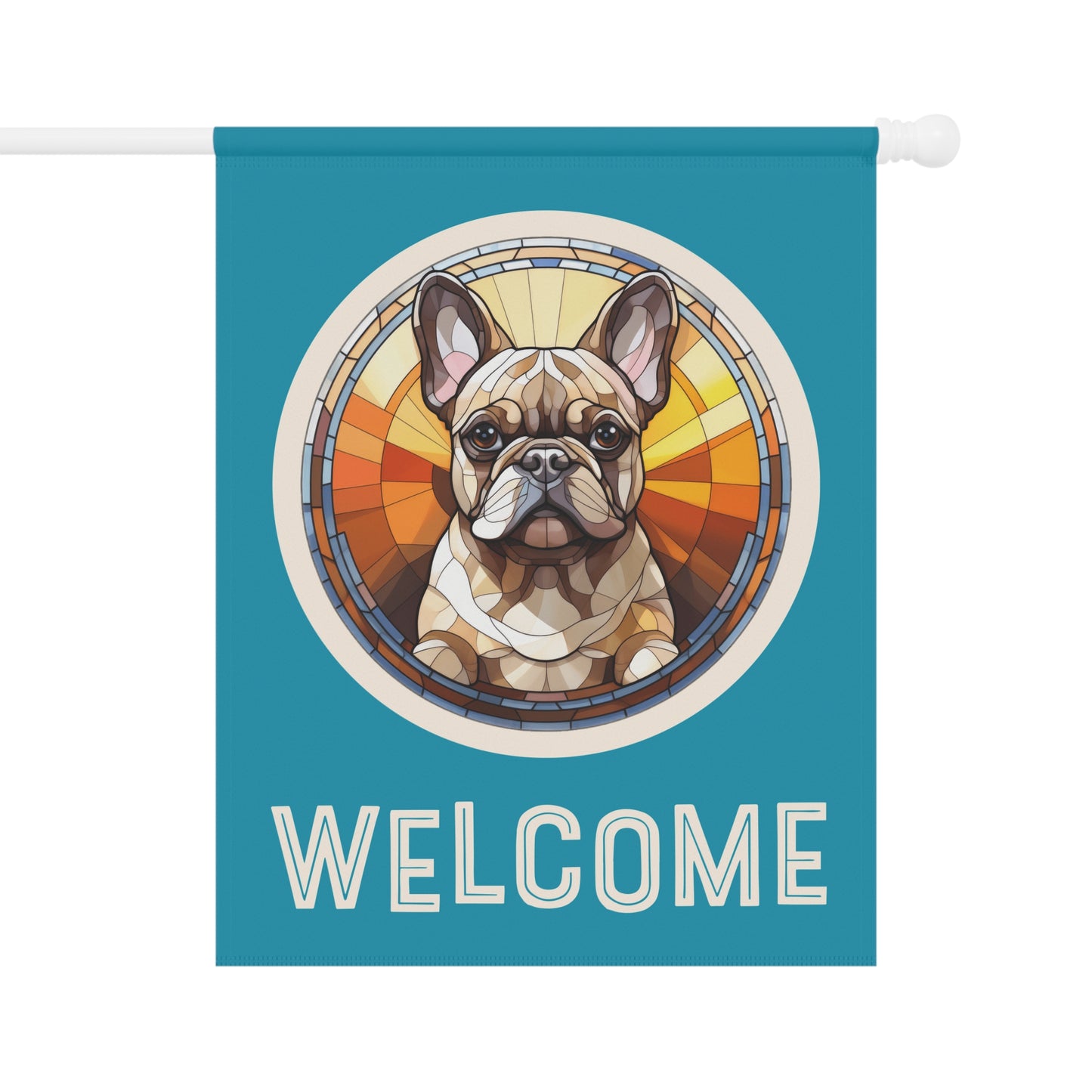 French Bulldog Welcome 2-Sided Garden & House Flag/Banner