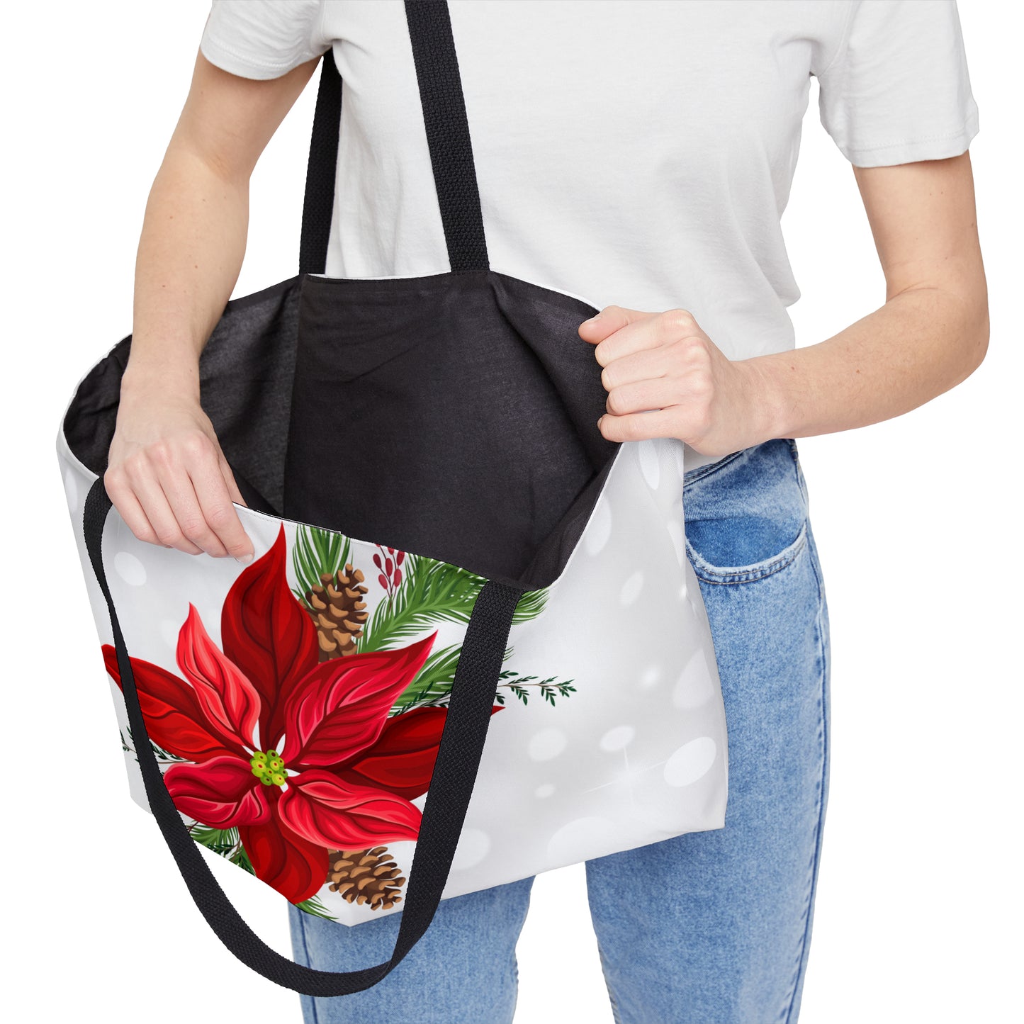 Big Poinsettia Weekender Tote Bag