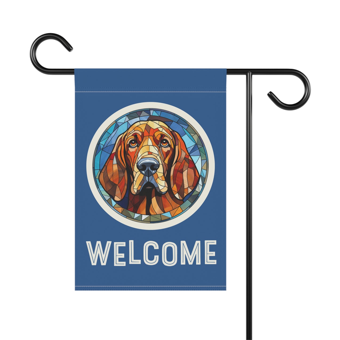 Bloodhound Welcome 2-Sided Garden & House Flag/Banner