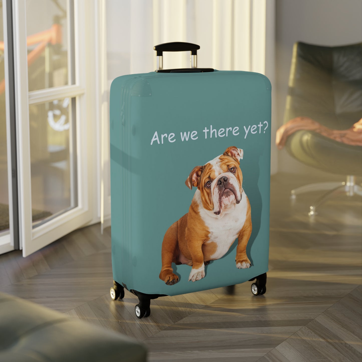 English Bulldog Are We There Yet? Luggage Cover